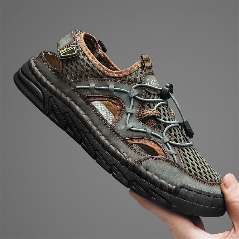 New Summer Men s Large Size Breathable Closed-Toe Outdoor Sports Beach Sandals 43