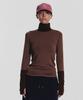 Minasu Track Warmer Color Turtleneck T Shirt_Brown