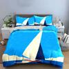 Sailboat Art Decor Set Soft Comfortable Duvet Cover Bedding Set Included 1*Duvet Cover & 2*Pillowcases, Gift