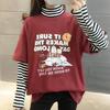 Women's Slim Fit Half-High Collar Two-Piece Effect Long-Sleeve T-Shirt - Autumn Style