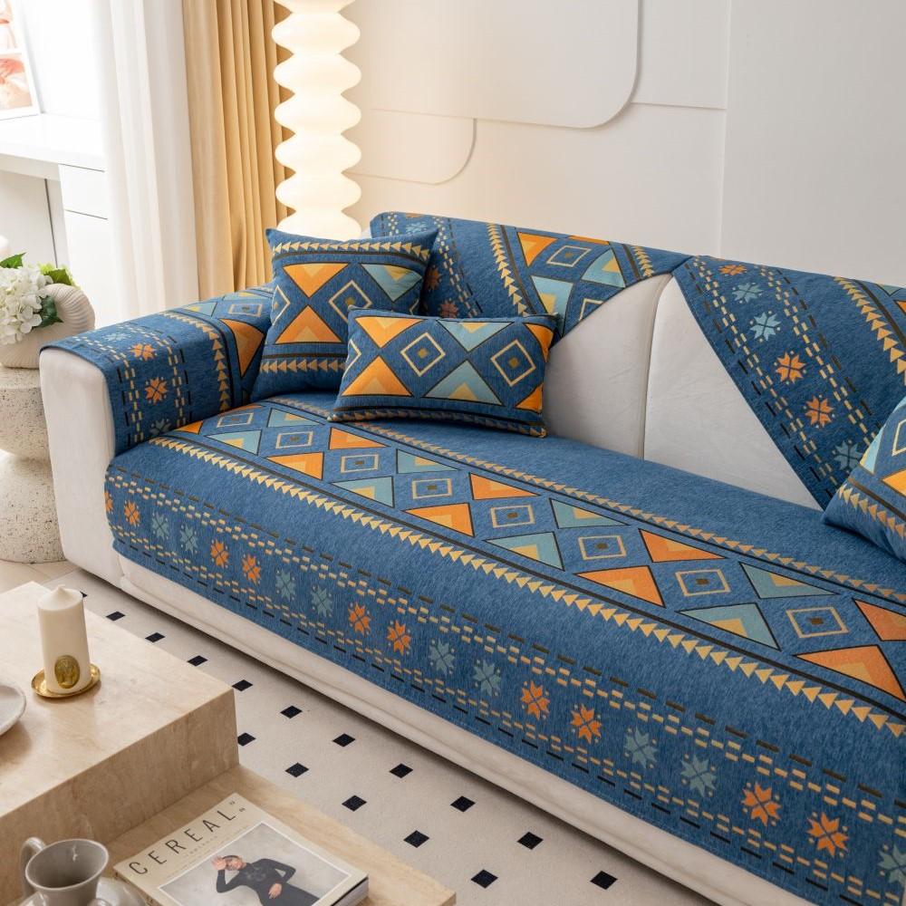 Nordiske Chenille Sofatrekk til Stue Sklisikre Støvtette Sofatrekk Universelle Bøhmiske Vaskbare Sofaer Funda Sofa