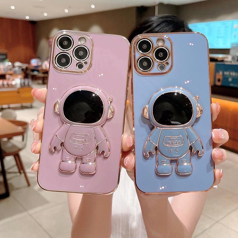 Astronaut kokkupandav hoidiku plaadistusümbris OPPO Reno Find X6 A51 7 8 9 K9 Pro ACE F17 R17 A97 A93 A74 5G ümbris kokkupandav alus