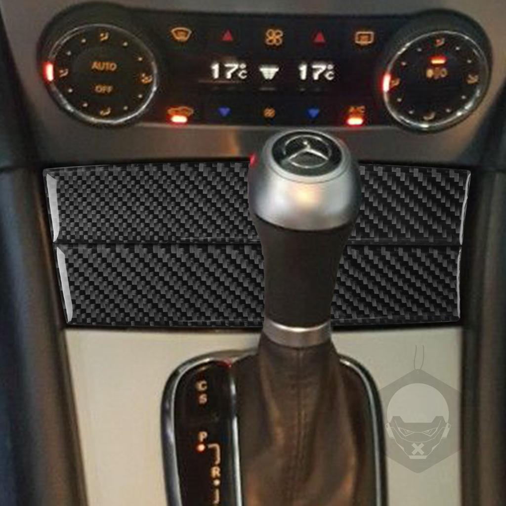For Mercedes-Benz C Class W203 2005-2007 Car Gear Shift Storage Box Panel Cover Trim Real Carbon Fiber Interior