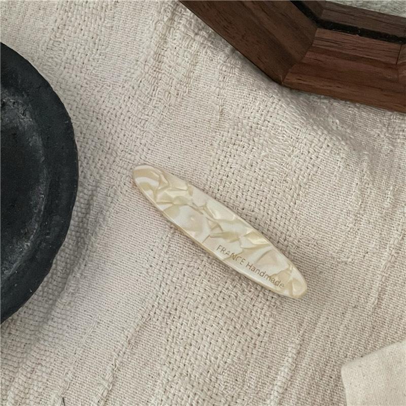 1PC Acetate Hair Side Clip Oval Geometric Bangs Hairpin Women Girls Simple Elegant Duckbill Clip Barrettes Hair Styling Accessories