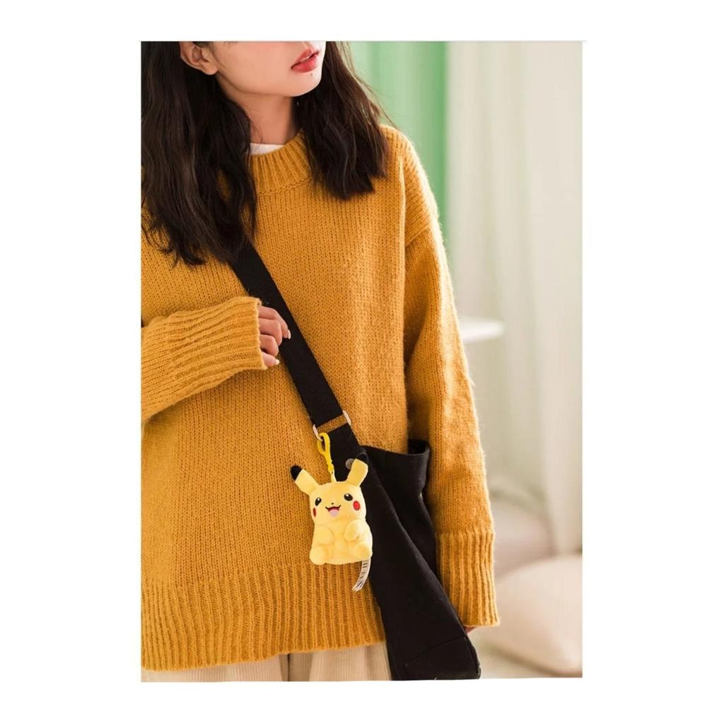 Gosedjursleksak Pikachu Plysch Nyckelring Gul 12cm Söt Pokemon Nyckelring Mjuk Gosedjursleksak