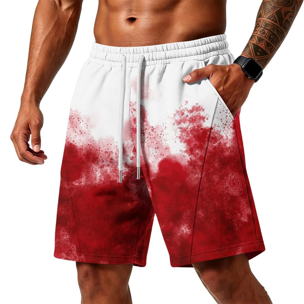 Men's Layer Loose Shorts with Pockets - Gym Training Workout Shorts for Beach, , Running, Casual Everyday Wear