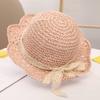 Summer Girls Straw Sun Hat Wide Brim UV Protection Fisherman Cap for Toddler Baby 1-5 Years Old Fresh Beach Outdoor