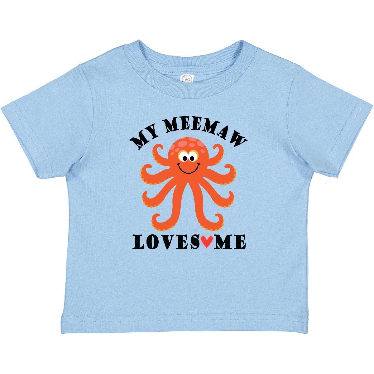 Inktastic My Meemaw Loves Me Boys Grandson Baby T-Shirt Grandbaby Cute Clothes 110