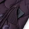 Women Middle‑Aged Winter Padded Coat Detachable Hood Embroidery Warm Quilted Jacket XL‑5XL