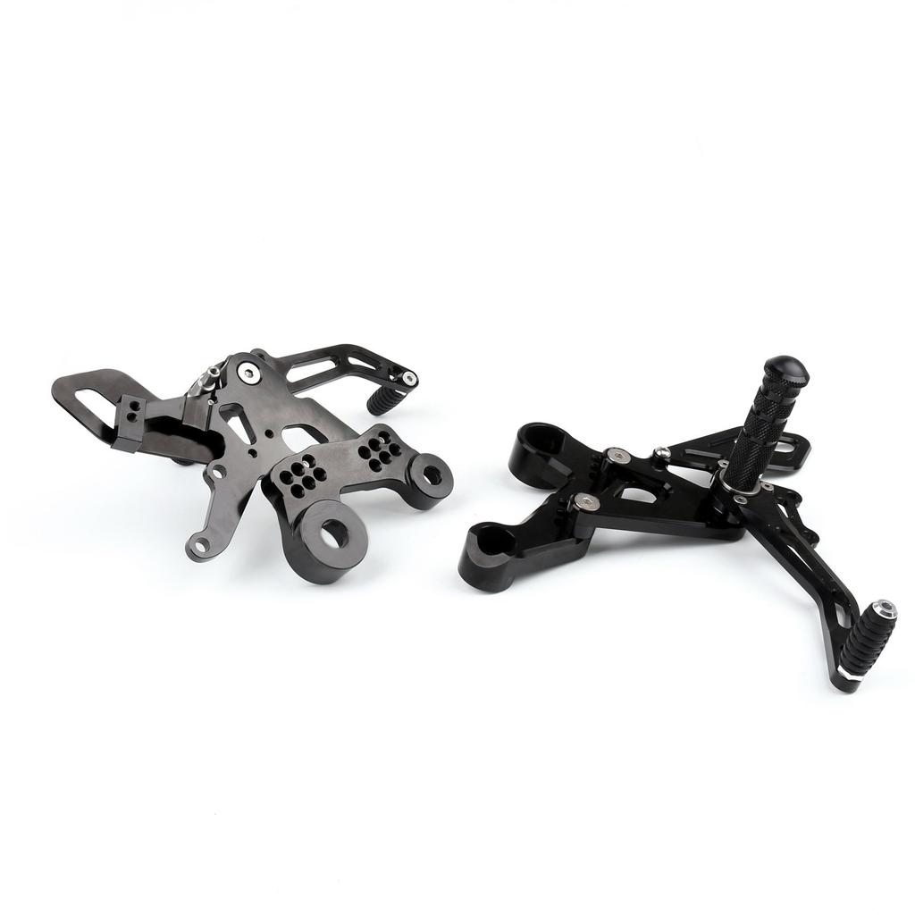 Bruce Shark Motorcycle Rearset Kit for Yamaha Black & 2014-2016 MT-09 (FZ-09) -