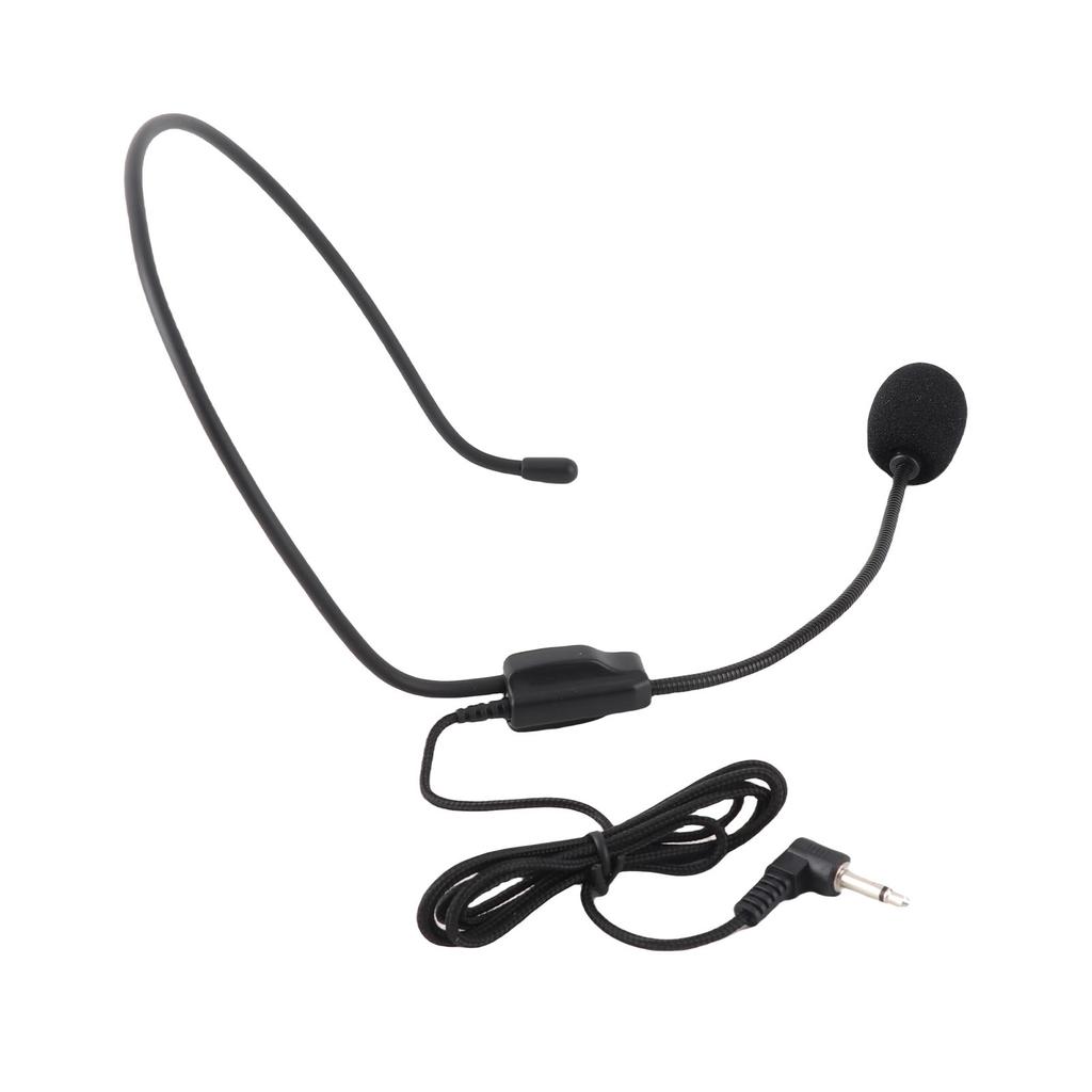 Mini 3.5mm Head Mounted Wired Microphone Condenser MIC for Voice Amplifier Speaker