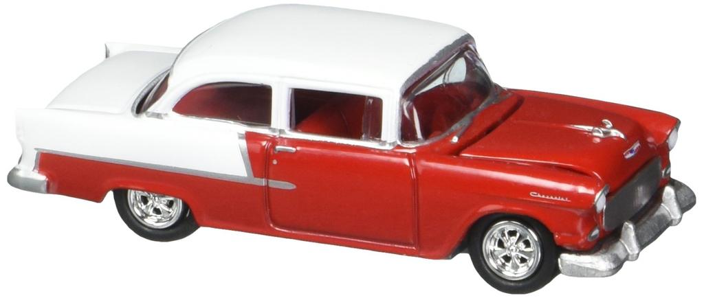 Johnny Lightning Classic Gold Version B 1955 Chevrolet Sedan 164 2-Door (Red/White)