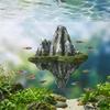 Handmade Aquarium Floating Rocks Realistic Rockery Landscaping Stone  Desktop