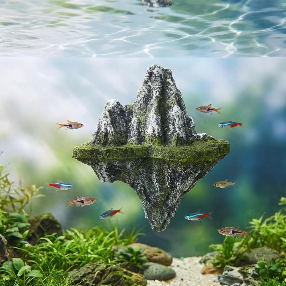 Handmade Aquarium Floating Rocks Realistic Rockery Landscaping Stone Desktop