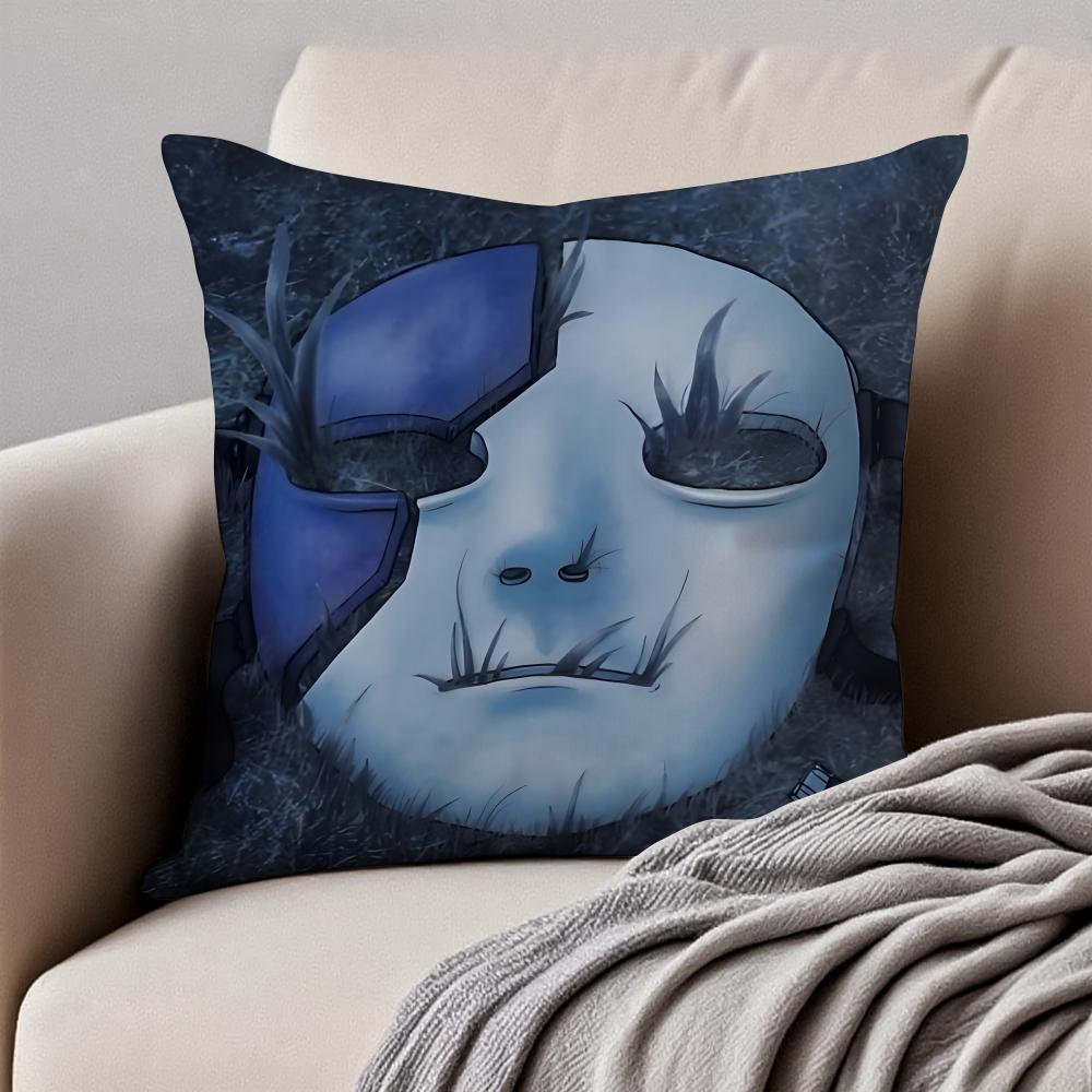 Eerie Indie American Video Game SSally Face Cushion Cover Pillowcase Antidustmite Invisible Zipper Short Plush Sofa Cushion