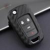 Carbon Fiber Silicone Key Cover for Buick Excelle 15T/18T & Chevrolet Folding Key