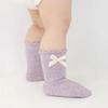 Baby Girls Princess Knitted Bowknot Socks Soft Toddler Girls Knee High Socks Cotton Infant Newborn Girls Long Tube Stockings