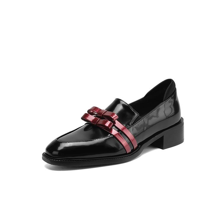 

Мода Новая Весна Лакированная Кожа Женская Обувь Квадратный Носок Женские Туфли-Лодочки Обувь для Женщин Массивный Каблук Лоферы Овчина Кожа Повседневная Обувь 39 красный