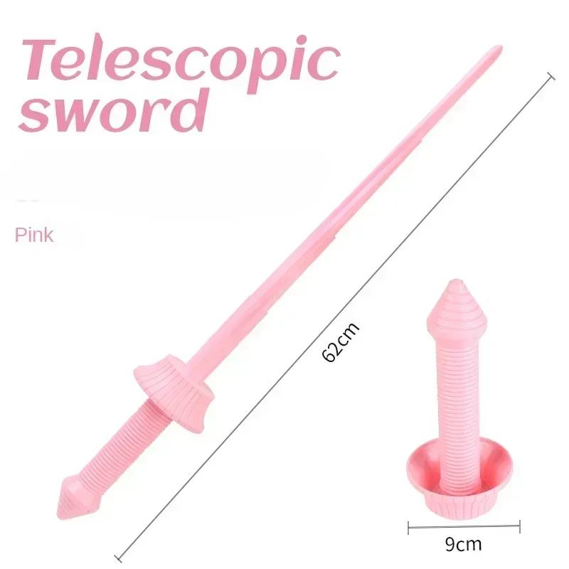 3D Spiral Samurai Sword Retractable Decompression Gravity Sword Role Playing Ninja Props 1:1 Model Toy Birthday Gift