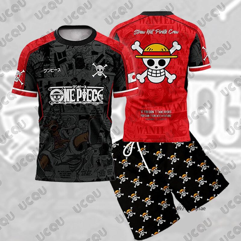 

Summer Men s 3D Print T-shirt Sports Set S