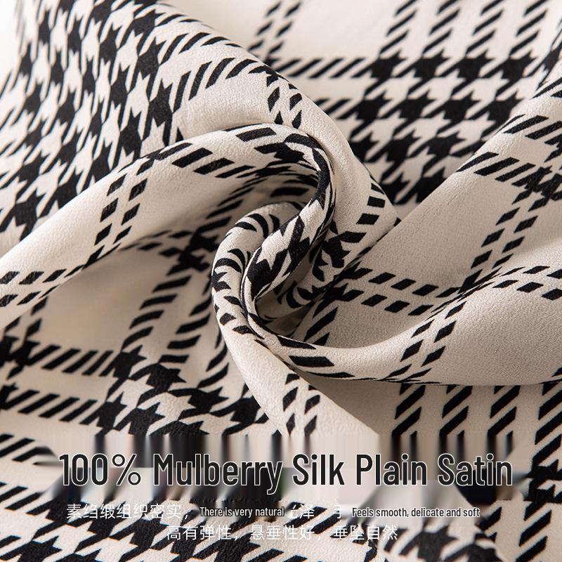 Elegant Versatile 100% Mulberry Silk Scarf: Autumn Women's Crepe de Chine Sunscreen Shawl