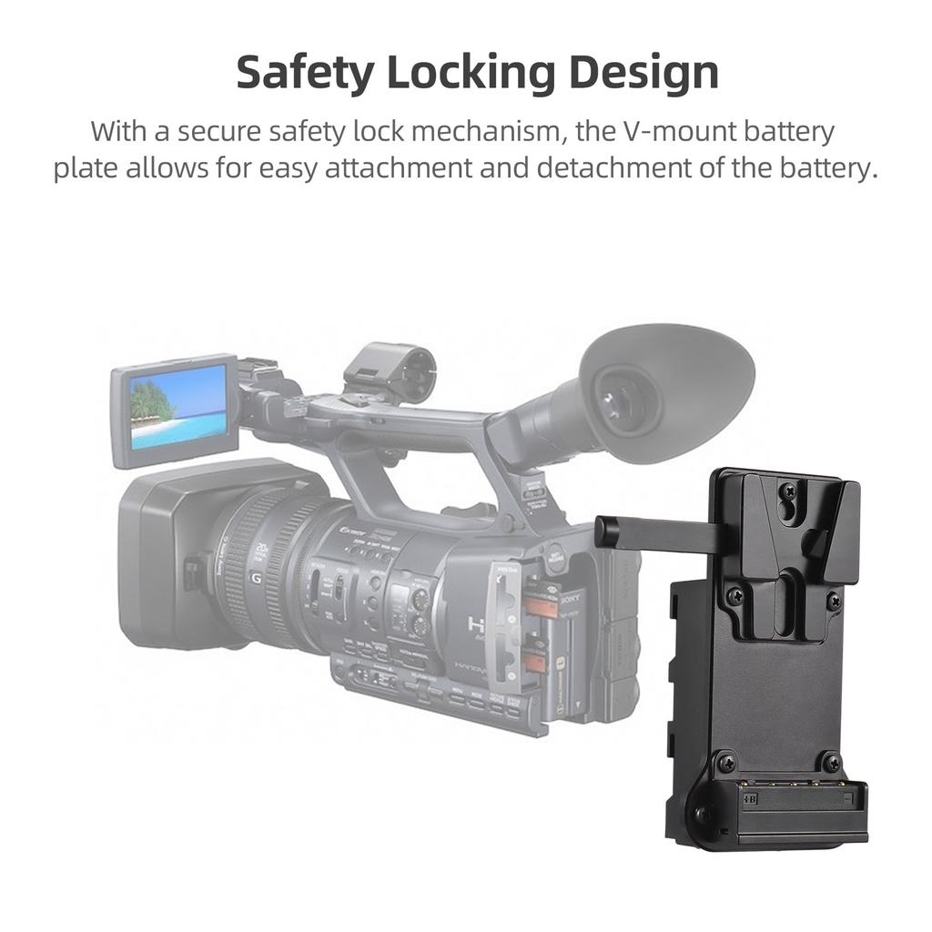 Andoer V Mount Battery Plate To NP-F Dummy Battery Power Adapter Built-in Battery Decode Chip