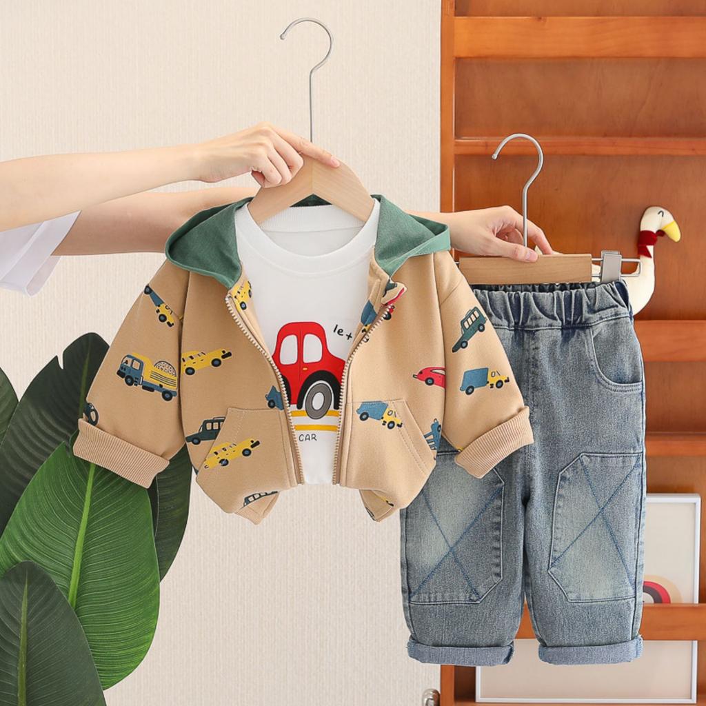 Kids Casual Long-Sleeve Set, Comfortable Daily Wear Outfits