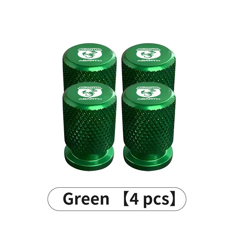 4Pcs Tire Stem Air Valve Caps Aluminum Car Dustproof Wheel Stem For Abarth Stilo Ducato Palio Bravo Linea Doblo 500 Grande Tipo