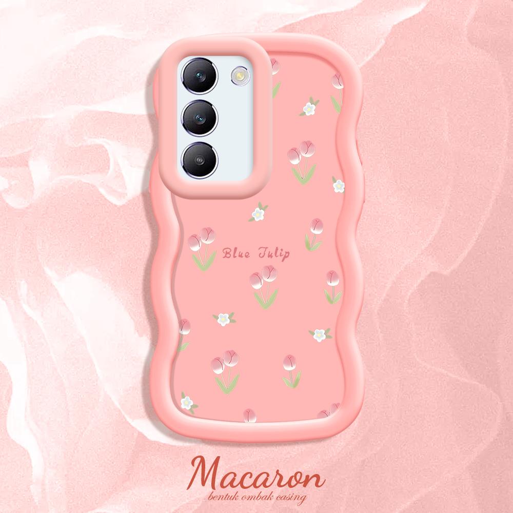 

Окрашенный узор Big Wave Edge Мягкий силиконовый материал Macaron чехол для телефона противоударный защитный резиновый чехол для OnePlus Vivo Motorola Moto Motorola Moto G22 розовый