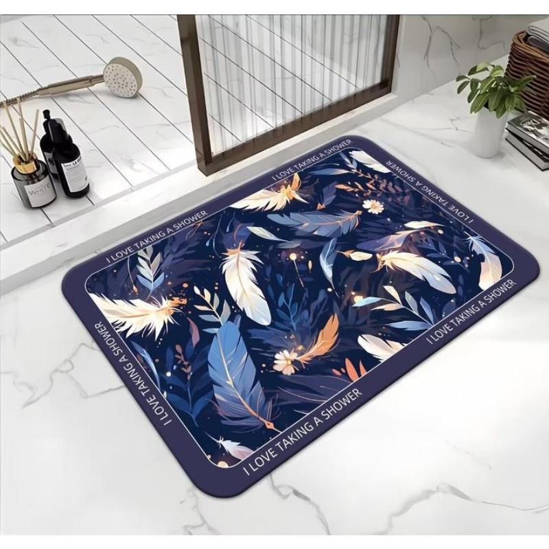 Bathroom Absorbent Foot Mat Dirty Diatom Mud Mat Non-slip Absorbent Toilet Door Mat Carpet Toilet Door