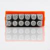 12 Stück Metallbuchstaben-Set 1/8” 1/4” Stahlblumenstempel-Set Stempelwerkzeug zum Prägen von Metall, Lederhandwerk