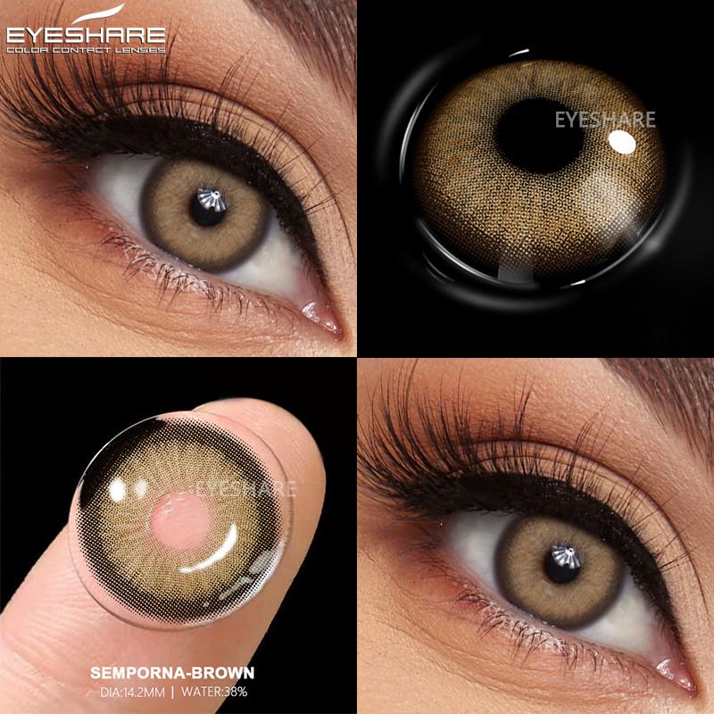 EYESHARE 1 Pair Fashion Eye Contacts Green Colored Pupils for Eyes Natural Blue Color Lenses High Quality Cosmetics Lens