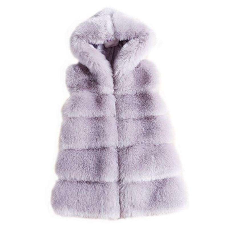 Weiche dicke warme Weste Hoodie Damen Kunstfuchsfell Nerz Ärmellos Kapuzenmantel Damen Winter 2026