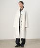 Rough Side White Label Washed Balmacan Coat Ivory
