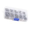 340PCS 304 Stainless Steel Nuts and Bolts Assortment Kit Pan Head Full Thread Screw Assortment Kit Clear Storage Box