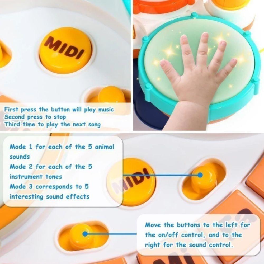 Multifunctional Drum Set Baby Musical Instruments Montessori Learning Musical Toys  12 to 18 Months