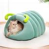 Pet Cat Nest Caterpillar Pet Nest Winter Warm Cat Nest Cute Dog House Closed Anti Slip Soft Three Dimensional Cat Dog Universal
