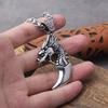 Dragon Claw Pendant Necklace Retro Punk Beast Claw Jewelry for Men Bike Riding Party Accessories