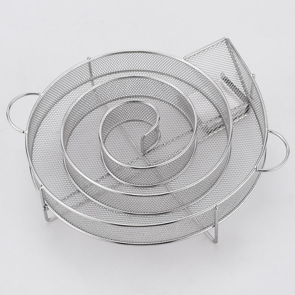 Round Smoke Generator Stainless Steel Wood Sawdust BBQ Grill Smoker Tray