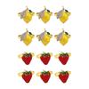 Strawberry and Lemon Napkin Rings Alloy Napkin Rings Napkins Rings