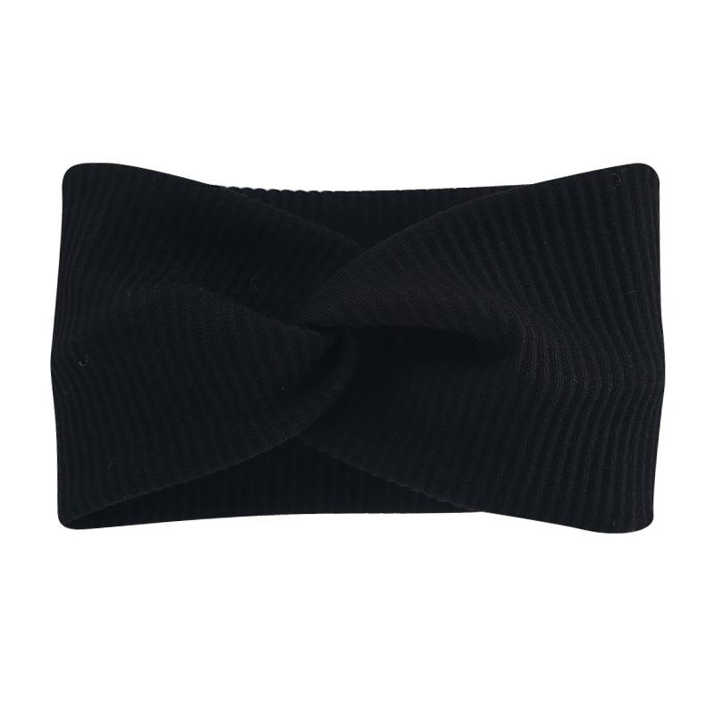 Korsad Yoga Huvudband Dam Ren Färg Håraccessoarer Elastisk Bomullstråd Hårband Bred Kant Trendiga Håraccessoarer