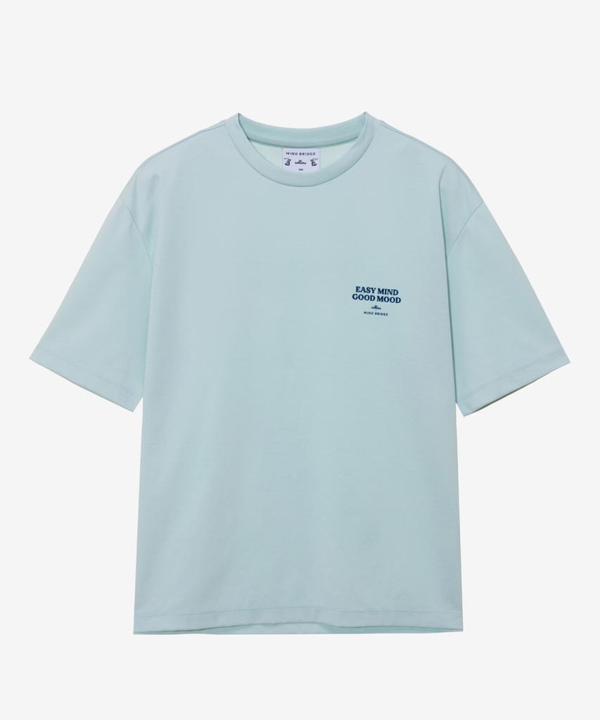 MINDBRIDGE [Collins] Supima_Back-Point Semi-Oversized T-Shirt - 3 Colors