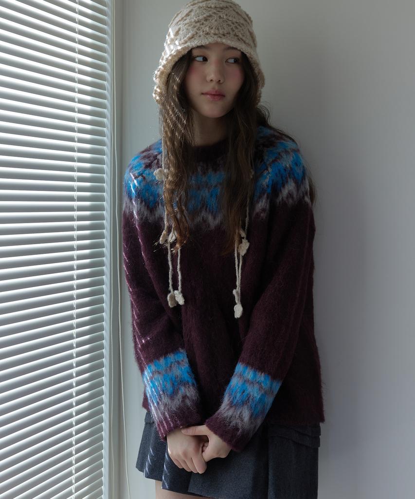 SSEMI Nordic Brushed Round Knit(Wn)