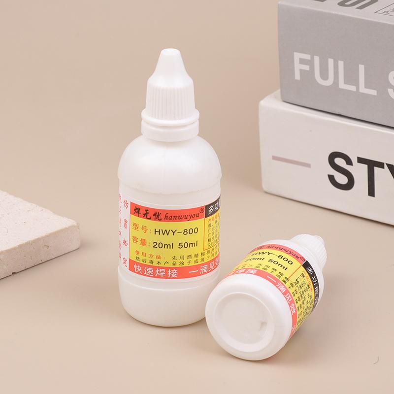 20/50ml Edelstahl Lötflussmittel Lötpaste Flüssiglötwerkzeug Schnelles Schweißen Ungiftig Hly-800 Lötflussmittel für Nickel/Kupfer