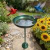 Bird Bath And Feeder Metal Bird Bath with Lotus Leaf Design Bird Feeder Outside Standing Birdbath for Garden Yard Lawn Decoration