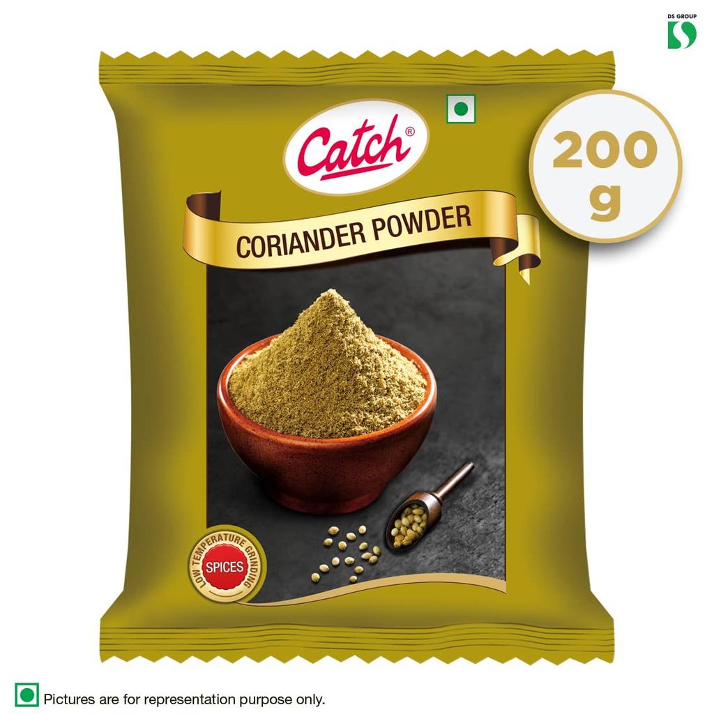 Catch Coriander Powder 200g Pack | Rich Aroma Dhaniya Powder For Curries, Vegetables & Gravies | Pure Freshly Ground Spice
