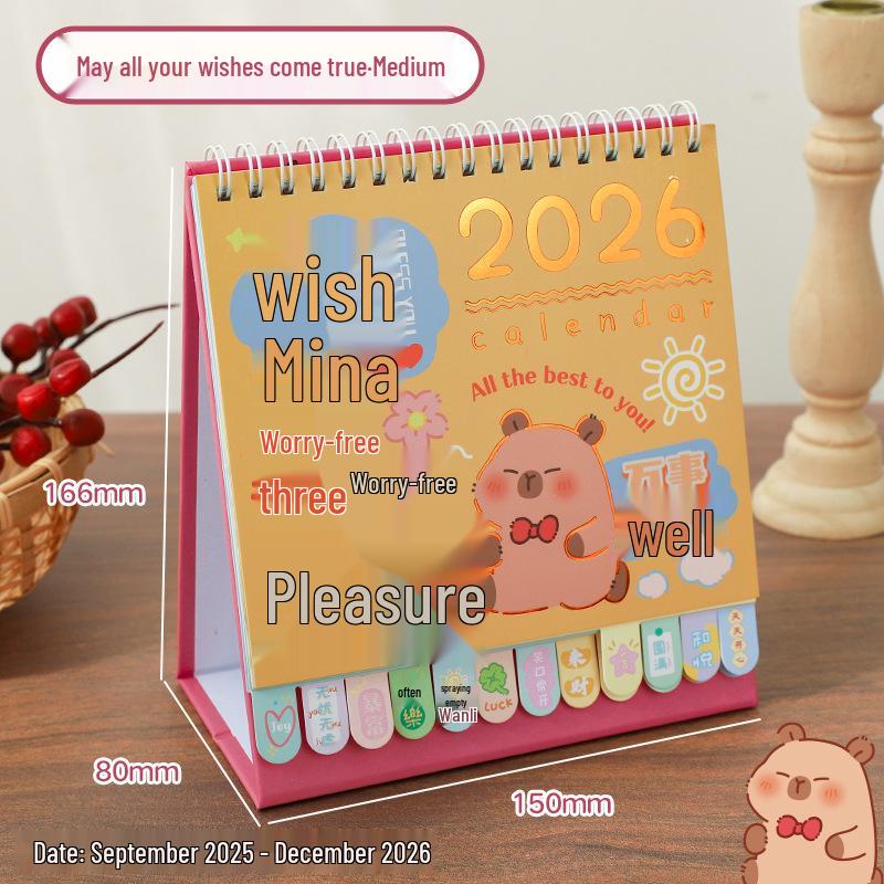 2026 Year of the Horse Creative Chinese Style Desk Calendar - Monthly, Small, Ornament, Perfect for Office or Student.