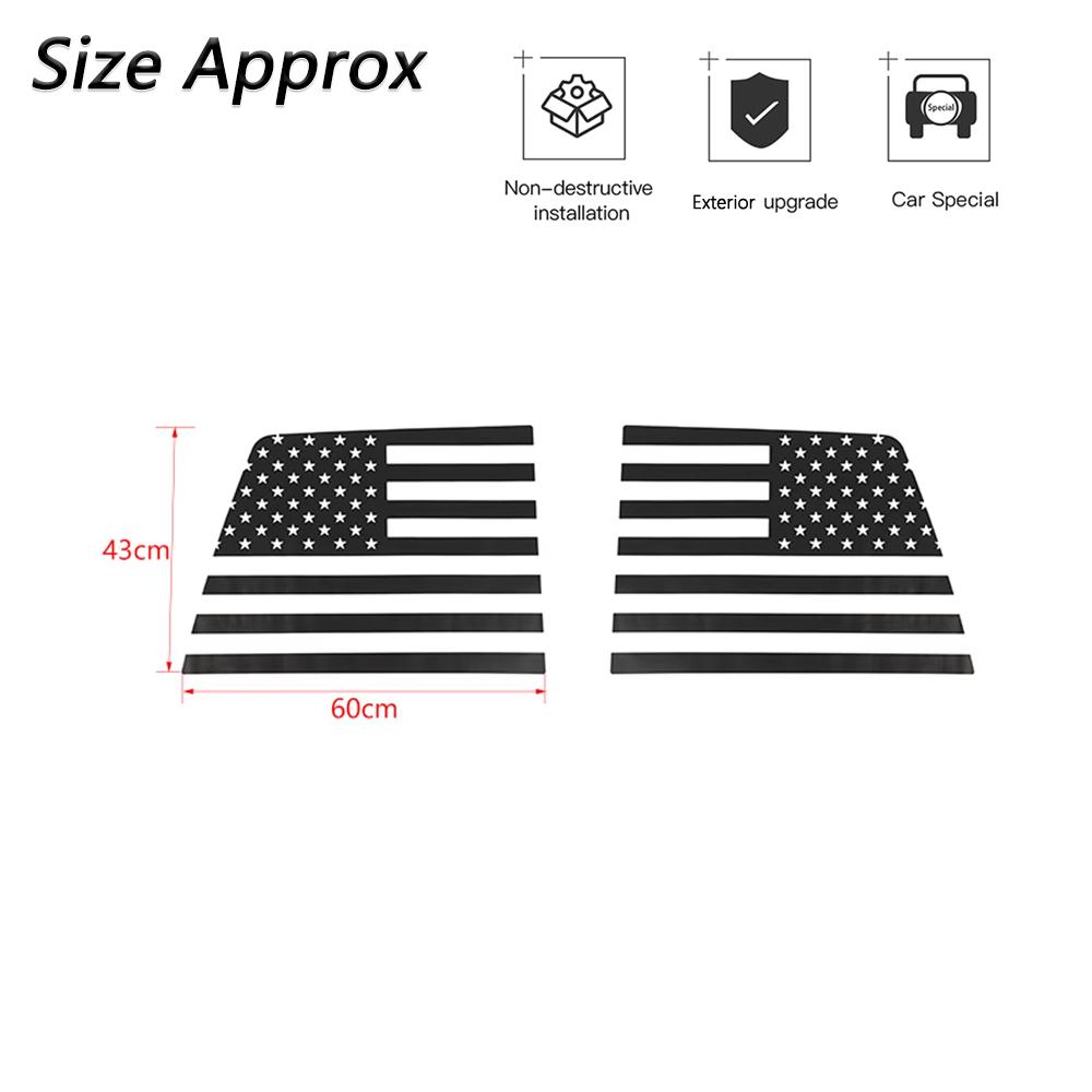 Car Rear Window Stickers for Dodge RAM 2009-2026 Window Decal Waterproof Cover Trim PVC U.S. Flag Exterior Accessories