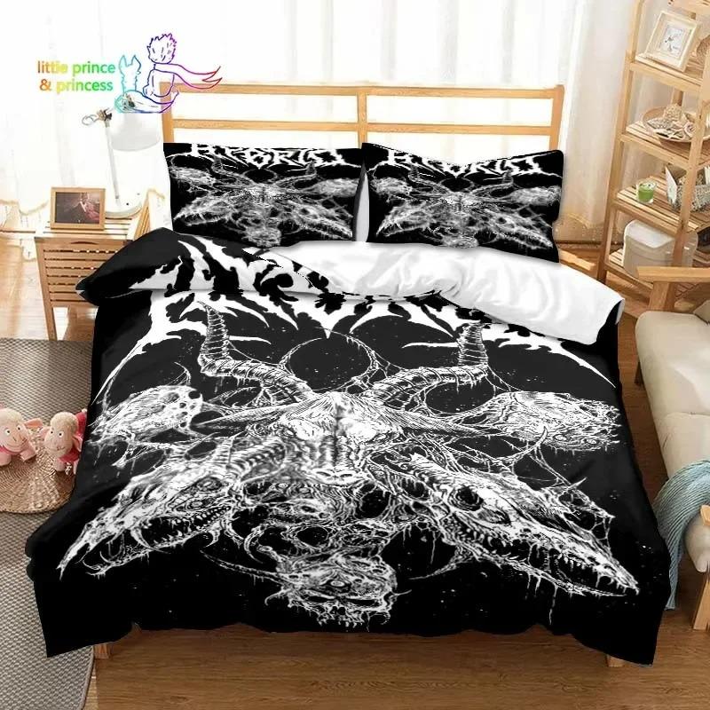 Evil Satanic Mantra Bedding Set Single Twin Full Queen King Size Bed Set Adult Kid Bedroom 3D Print