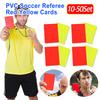 PVC Soccer Referee Red Yellow Cards Football Match Training Referee Tool 8x11cm